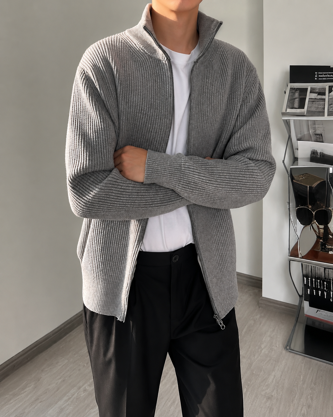 MARCELLO KNIT ZIP UP